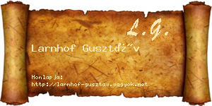 Larnhof Gusztáv névjegykártya